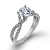 White Gold Canadian Diamond Engagement Ring.