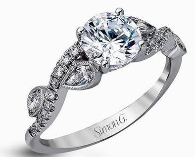 White Gold Canadian Diamond Engagement Ring.