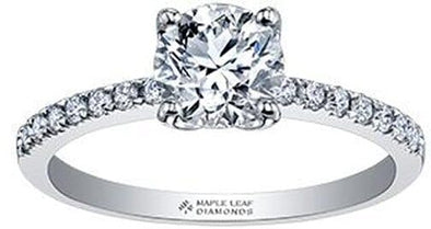 White Gold Canadian Diamond Engagement Ring.