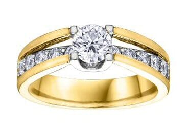 Yellow Gold Canadian Diamond Engagement Ring.