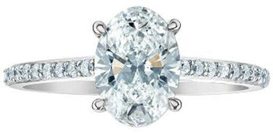 White Gold Lab-Grown Diamond Engagement Ring.