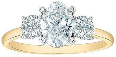 Yellow Gold Lab-Grown Diamond Engagement Ring.