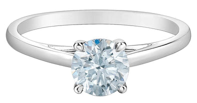 White Gold Lab-Grown Diamond Solitaire Engagement Ring.