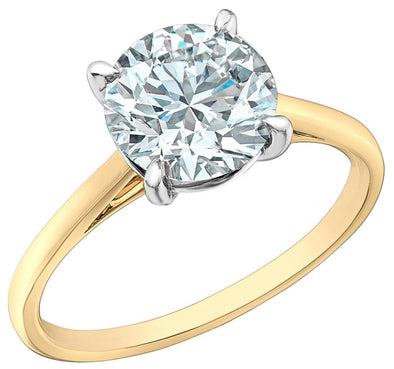 Yellow Gold Lab-Grown Diamond Solitaire Engagement Ring.