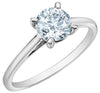 White Gold Lab-Grown Diamond Solitaire Engagement Ring.