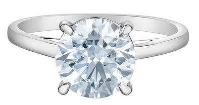 White Gold Lab-Grown Diamond Solitaire Engagement Ring.