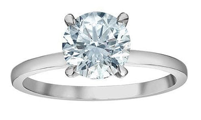 White Gold Lab-Grown Diamond Engagement Ring.