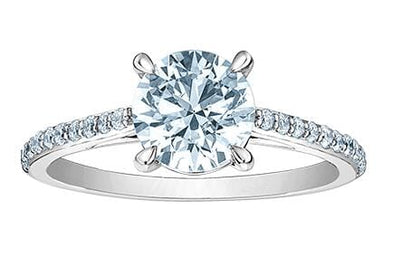 White Gold Lab-Grown Diamond Engagement Ring.