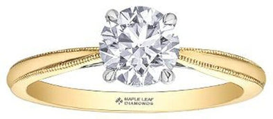 Yellow Gold Canadian Diamond Engagement Ring.