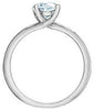 White Gold Lab-Grown Diamond Solitaire Engagement Ring.