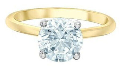 Yellow Gold Lab-Grown Diamond Engagement Ring.