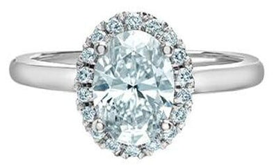 White Gold Lab-Grown Diamond Engagement Ring.