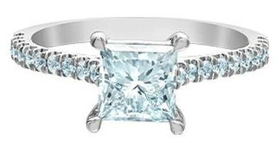 White Gold Lab-Grown Diamond Engagement Ring.