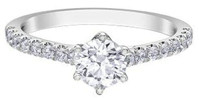 White Gold Canadian Diamond Engagement Ring.