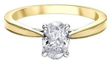 Yellow Gold Canadian Diamond Engagement Ring.