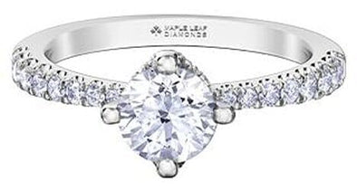 White Gold Canadian Diamond Engagement Ring.