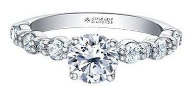 White Gold Canadian Diamond Engagement Ring.