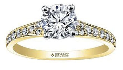 Yellow Gold Canadian Diamond Engagement Ring.