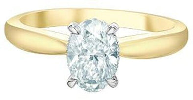 Yellow Gold Lab-Grown Diamond Engagement Ring.