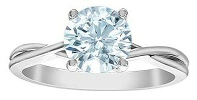 White Gold Lab-Grown Diamond Solitaire Engagement Ring.