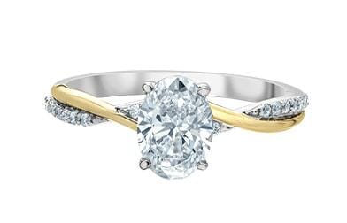 White Gold Lab-Grown Diamond Engagement Ring.