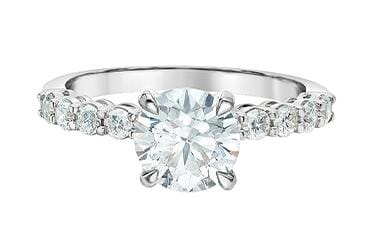 White Gold Lab-Grown Diamond Engagement Ring.