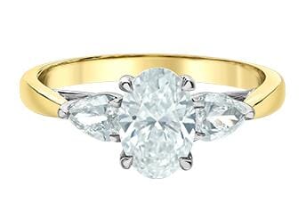 Yellow Gold Lab-Grown Diamond Engagement Ring.