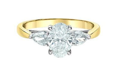 Yellow Gold Lab-Grown Diamond Engagement Ring.