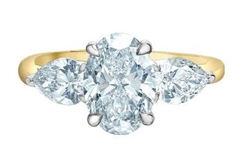 Yellow Gold Lab-Grown Diamond Engagement Ring.