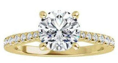 Yellow Gold Engagement Ring. Featuring Signature Created Lab Grown Diamonds.