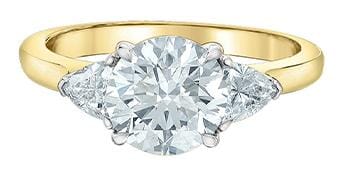 Yellow Gold Lab-Grown Diamond Engagement Ring.