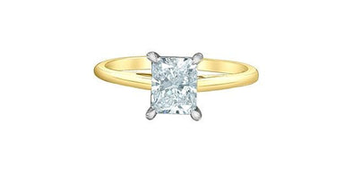 Yellow Gold Lab-Grown Diamond Solitaire Engagement Ring.