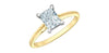 Yellow Gold Lab-Grown Diamond Solitaire Engagement Ring.