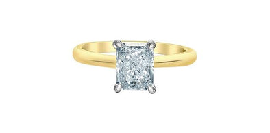 Yellow Gold Lab-Grown Diamond Solitaire Engagement Ring.