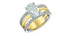 Yellow Gold, White Gold Lab-Grown Diamond Engagement Ring.