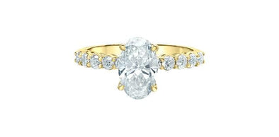 Yellow Gold Lab-Grown Diamond Engagement Ring.