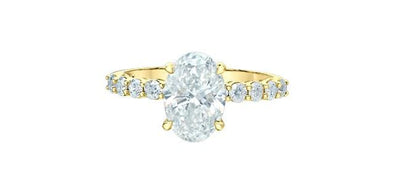 Yellow Gold Lab-Grown Diamond Engagement Ring.