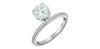 White Gold Lab-Grown Diamond Engagement Ring.