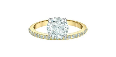 Yellow Gold Lab-Grown Diamond Engagement Ring.