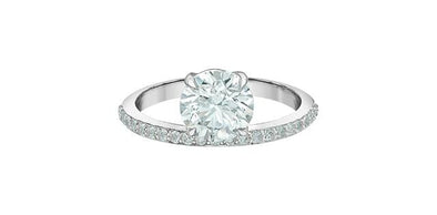 White Gold Lab-Grown Diamond Engagement Ring