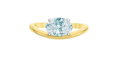 Yellow Gold Lab-Grown Diamond Solitaire Engagement Ring.