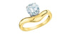 Yellow Gold Lab-Grown Diamond Solitaire Engagement Ring.