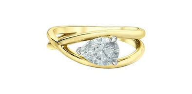 Yellow Gold Lab-Grown Diamond Solitaire Engagement Ring.