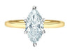 Yellow Gold Lab-Grown Diamond Solitaire Engagement Ring.