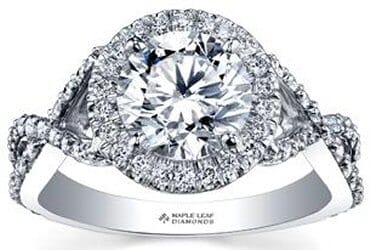 White Gold Canadian Diamond Engagement Ring.