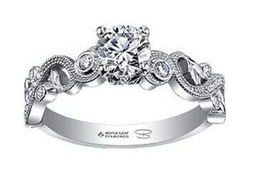 White Gold Canadian Diamond Engagement Ring.