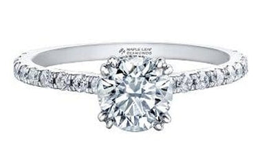 White Gold Canadian Diamond Engagement Ring.