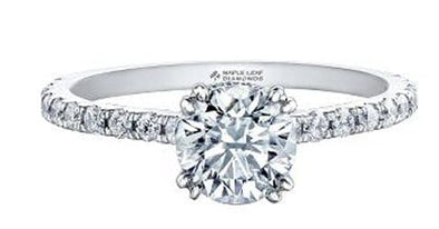 White Gold Canadian Diamond Engagement Ring.