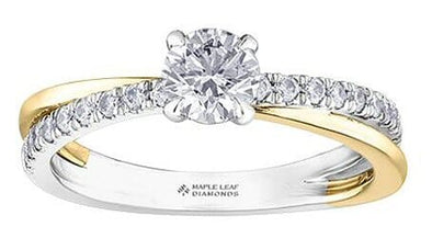 White Gold Canadian Diamond Engagement Ring.