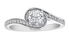 White Gold Canadian Diamond Engagement Ring.